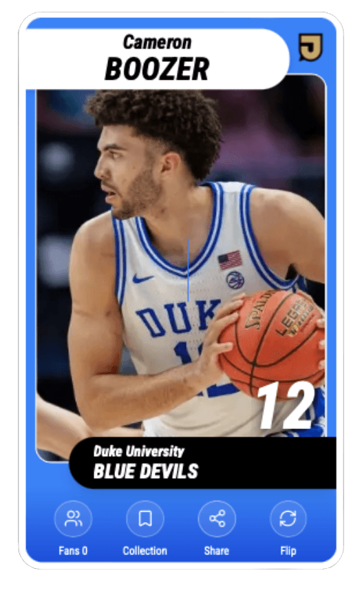 Featured basketball athlete card