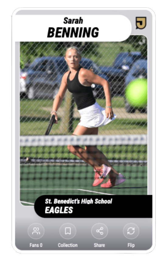 Featured tennis athlete card
